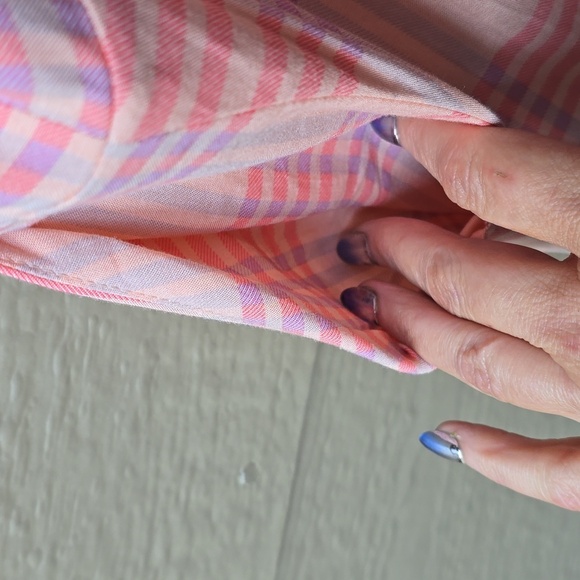 Torrid Multi Plaid Challis Button Front Midi Dress 1x 14 16 - Picture 11 of 12